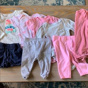 Assorted 0-3 and 3-6 baby clothes